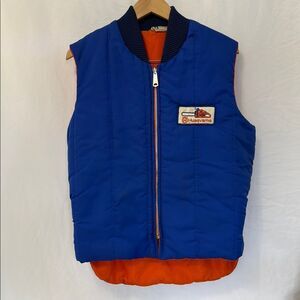 Vintage reversible puffer vest Husqvarna sz M